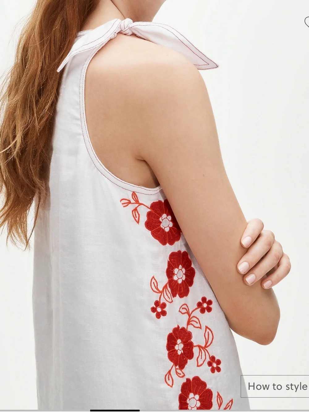 J crew Sadie Mini Dress In Embroidered Linen